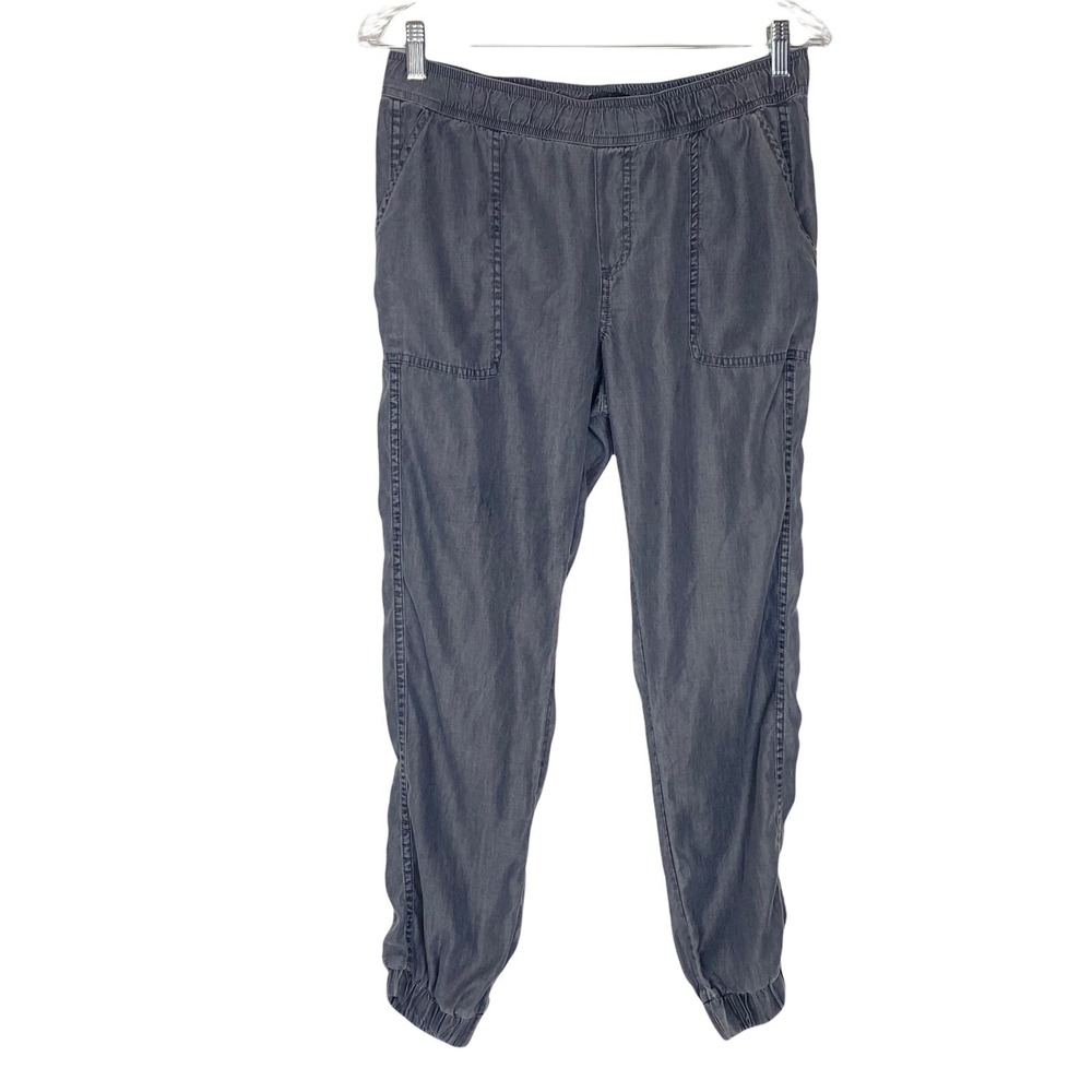 PRANA Women Pull On Elastic Waist Pants Sz S Gray Outdoors Casual Lounge 48-15